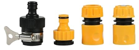 Kits de conectores de manguera rápida de jardín ABS, juego de extensor de adaptador de junta for tubo de manguera, 1/2 '3/4'ABS(Size:4PCS)
