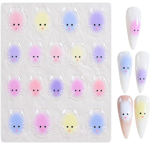 Cat Stickers Self-Adhesive Decals French Cat Stickers Manicures Accessories For Decorations