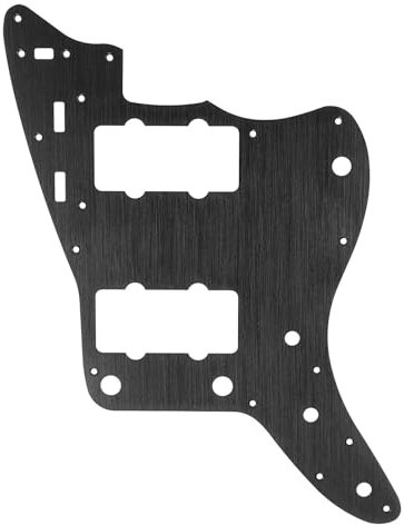 E-Gitarren-Schlagbrett, 13-Loch-Kratzplatten-Schlagbrett für Jazzmaster Classic Vibe-Gitarre, Gitarrenteil Im Vintage-Stil, Gehäuse aus Aluminiumlegierung (BLACK)