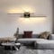 DELIPOP Kreative Wandleuchte LED Innen Moderne, 25W 3000K Warmweiß Wandlampe Schwarz, Minimalistische Lange Parallele Wandleuchte für Schlafzimmer Wohnzimmer Treppen Flur Arbeitszimmer, 60CM