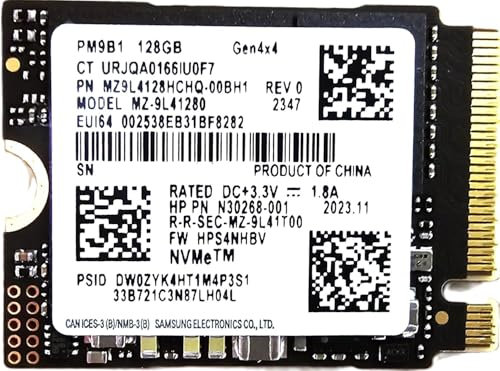 SAMSUNG PM9B1 SSD 128 Go M.2 PCI Express 4.0 NVMe 2230 MZ9L4128HCHQ Solid State Drive OEM BULK