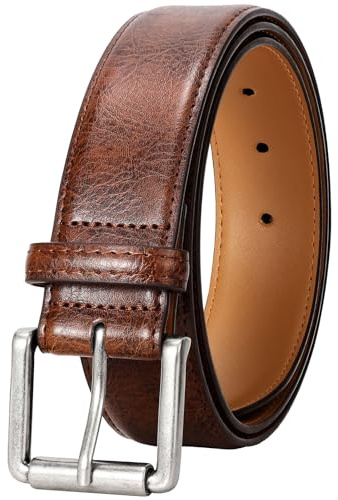 JasGood Herren Gürtel Ledergürtel Casual Gürtel Leder Jeans Gürtel Golf Gürtel 3,8cm Klassischer Arbeitsgürtel für Herren