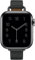 Bracelet Fin Cuir Femmes,Compatible avec Apple Watch Bracelet 38mm 40mm 41mm 42mm(Series 10),Slim Bracelet en Cuir Véritable Remplacement pour iWatch Ultra 2 Series 10/9/8/7/6/5/4/3/SE,Noir