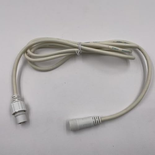 Luccika Prolunga per Stringhe Luminose a LED, Cavo Bianco 2x1mm in Gomma Naturale, Connettori Maschio e Femmina, adatto per tutte le luci della Linea Professional, uso esterno/interno (5 Metri)