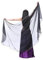 Wambere 250cm x 120cm Halbkreisschal Halbrunder Chiffon Handschal Bauchtanzschal Damen Bauchtanz Accessoires Handtuch Bauchtanz Schal Schleier Bauchtanz Garnwerfen Bauchtanz Schleiertanz,Schwarz