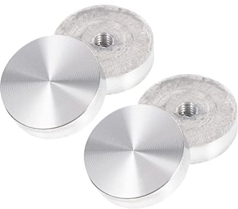 Homoyoyo 4piezas Adaptadores Aluminio Disco Antideslizantes para Mesas Vidrio Hogar Oficina
