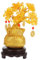 TOPBATHY Natürlicher Kristallbaum 19 cm Im Bonsai Stil Feng Shui Dekoration Mit Goldmünzen Und Sockel Glücks Und Reichtumsornament Für Heim Und Büroschmuck Handgefertigte
