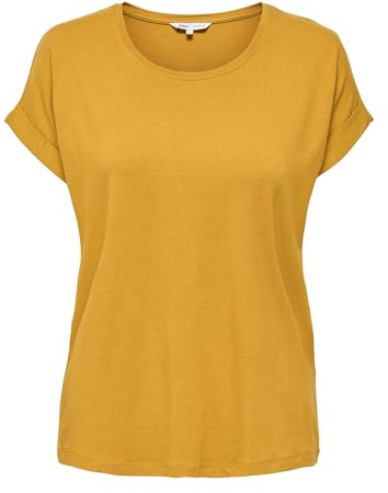 Only Onlmoster S/S Noos JRS Haut à col Rond Normal et Manches Courtes pour Femme, Harvest Gold, XS, Doré, XS