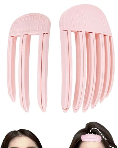 jatimdotin 2pcs Pinzas Pelo, Clips de Volumen para la Línea del Cabello, Clips de Elevación de Raíces para Flequillo Esponjoso y Peinado de Corona Alta, Pueden Utilizar con Secador de Pelo (Rosa)