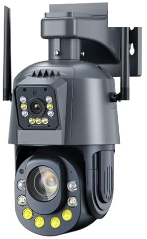 JVDDI Home Security Camera 50X Optical Zoom 6MP IP Camera Outdoor Dual Lens Two-Way Audio Wireles CCTV Security Surveillance Camera Color Night Vision(6MP Camera Add 128GB)