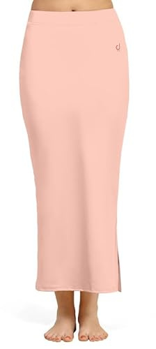 TRENDMALLS Jupon gainant droit en mélange de coton pour sari femme, mélange de coton, rose poudré, 3XL