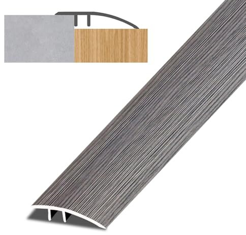 Borde de suelo de mármol Tira de transición de madera a baldosa for diferencia de altura de 0,8 a 1,8 cm, barra divisoria for puerta y suelo.(Style 8)