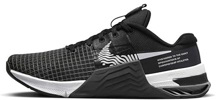 NIKE Metcon 8 Women's Trainers Gym Shoes DO9327 (Black/White/Dark Smoke Grey 001) UK 5.5 (EU 39)