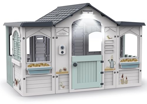 Chicos - Luma House | Geräumiges In- und Outdoor Spielhaus mit Licht, Sound, aufklappbaren Fenstern, Briefkasten & Stickern | Ab 2 Jahren (89656)