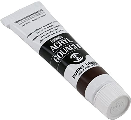 20ml Turner Acrylic Gouache Burnt Umber 37
