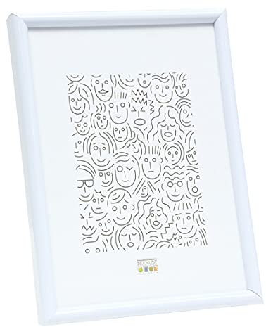 Deknudt Frames - Cadre photo en résine pour photo 21x29,7cm - blanc - pour accrocher ou poser - A4 - pour affiches ou posters - S011S1 21x29,7