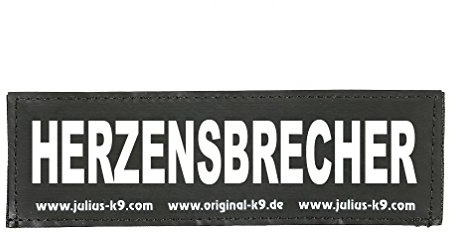 Interchangeable Patches, 1 pair, HERZENSBRECHER, Size: Baby 1, Black