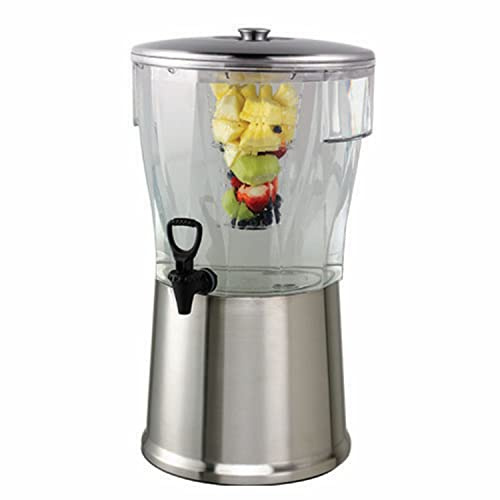 Service Ideas Beverage Dispenser with Infuser, 5 Gallon, Stainless Steel