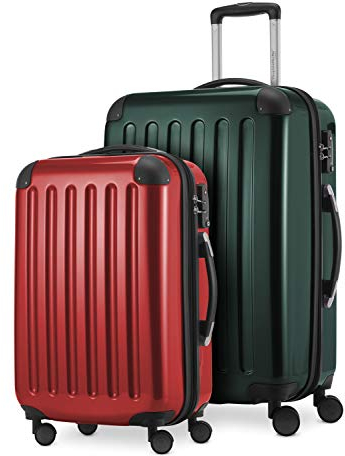 HAUPTSTADTKOFFER - Alex - 2er Kofferset Hartschale glänzend, mittelgrosser Koffer 65 cm + Handgepäck 55 cm, 74 + 42 Liter, TSA