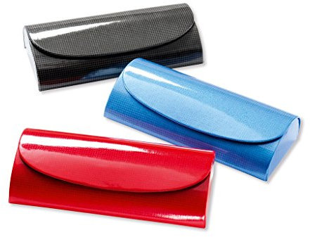 Brillenetui APOLLO - Carbon-Optik in 3 Farben (rot)