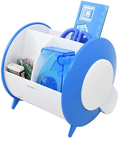 EXERZ Desk Organiser/Pen Holder/Desk Tidy incl. Stationery Accessories (Blue)