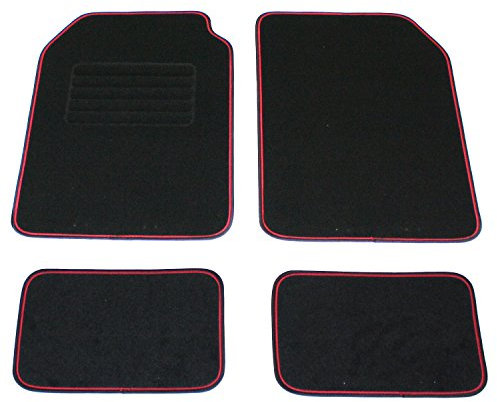 DBS - Tapis de Sol - Voiture/Auto - 4 Pièces : Avant + Arrière - Rose - Universel - Antidérapant