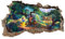 3D Wandtattoo Mauerloch Wandsticker Wandaufkleber Durchbruch Kinder selbstklebend H 60 x B 100 Schlafzimmer Kinderzimmer (WL21 Märchen)