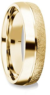 Herrenring Gold (Silber 925 hochwertig vergoldet) Ehering Trauring Hochzeitsring Herren flach Verlobung Verlobungsring Herren Herr Freundschaftsring modern schlicht FF384 VGGG68