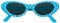 Cat Eye Brille Sandy mit Punkten – Stylische Rockabilly-Brille im 50er und 60er Jahre Look, perfekt für Kostüme und Partys! - Hellblau