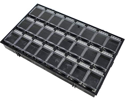 24er SMD Antistatik Container Schwarz aneinandersteckbar Mäuseklo Sortiment Box