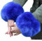 Cheerlife Damen Mädchen Faux Fell Pelz Armstulpen Stulpen Manschetten Fellstulpen Handschuhe Herbst Winter (Blau, One size)