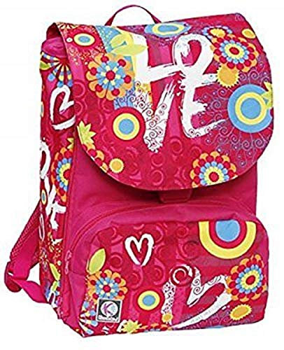 Zaino Scuola KORDATA MULTI SKATE LOVE Estensibile Fucsia 40x11x29 cm