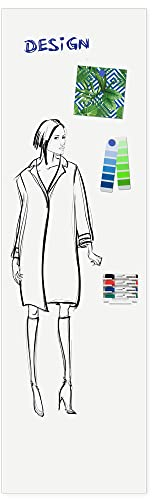Legamaster Wall-Up Whiteboard – weiß – 200 x 59,5 cm - rahmenlose Magnettafel aus emailliertem Stahl inklusive Wandhalterung - trocken abwischbar