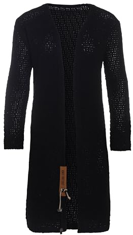 Knit Factory - Luna Long Cardigan Tricoté - Noir - 42/44