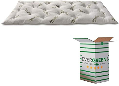 EVERGREENWEB Matratzen Topper 80 x 200 cm, Höhe 8 cm, Aus Memory Foam mit Aloe Vera Bezug, Matratzenschoner Orthopädisch mit Gänsefeder-Effekt, Weich Futon | Aloe Memory Topper