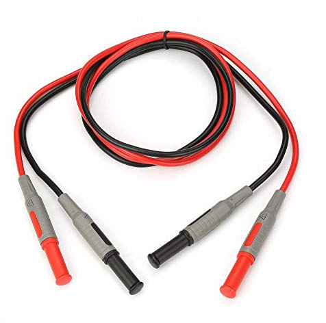 DollaTek P1032 4 mm doppelt isoliertes Bananenstecker-Testkabel für gerades Multimeter-Kabel mit Standardschutzkappe