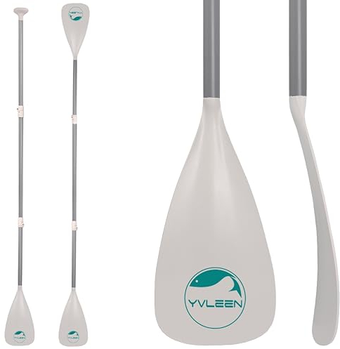 YVLEEN Alloy SUP Paddel - Verstellbares Stand Up Paddle Board Paddel - 3-teiliges oder 4-teiliges schwimmendes Kajak Paddel