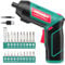 HYCHIKA Electric Screwdriver, 6N.m and 2000mAh 3.6V Cordless Screwdriver with 20 Accessories, Work Light, Charging Cable and Magnetic Chuck