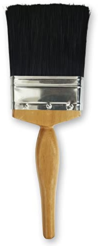 Bizwizz Paint brushes for decorating varnish acrylic 1inch/25mm, synthetic Ceiling walls Emulsion paint brushes with No Loss of Bristle outdoor/indoor Wooden Handle - 1 PC
