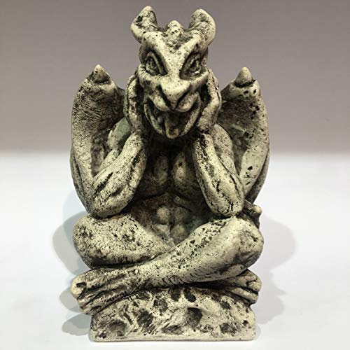 VIANAYA Gargouille de Paris Notre Dame - Modèle Sourd - Grande Taille 15 * 9 * 9 CM - Matière platre - Qualité Made in France