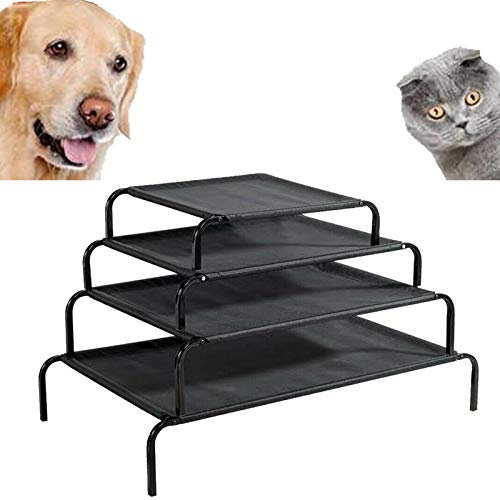 Elevated Pet Bed for Small Dogs Large Cats Waterproof Raised Cooling Bed Off-The-Ground Bed Portable for Outdoor Indoor Use, 75cm x 47cm x 15cm - Small Size