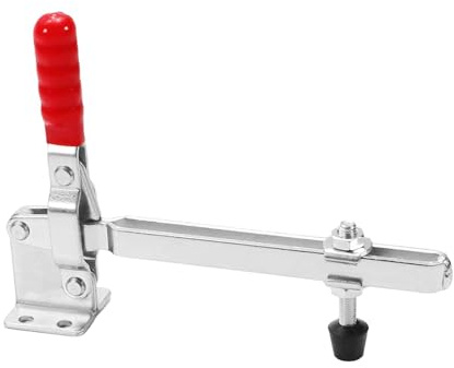Auniwaig GH-101-D-15 Quick Release Vertical Toggle Clamp 396.83 Lbs Hold Down Hand Tool Long U Bar Toggle Clamp w Adjustable Rubber Pressure Tip for Hold Down Boards Fixing Work-piece