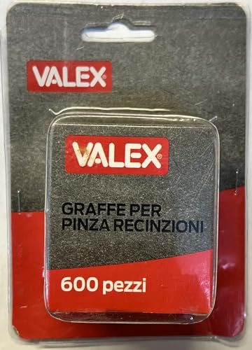 KIT DI 600 GRAFFETTE PUNTE A M - ANELLO DI MAIALE X PINZA PER RECINZIONI VALEX