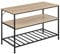 tectake® Küchenregal, Küchenschrank, Regal Metall Holz mit 3 Ebenen, 120 x 60 x 90,5 cm, Küchenwagen, Kitchen Organizer für Mikrowelle & Geschirr, Kücheninsel - Industrial Holz Hell, Eiche Sonoma