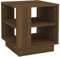 vidaXL Couchtisch mit 2 Ablagen Beistelltisch Wohnzimmertisch Kaffeetisch Sofatisch Teetisch Tisch Braun Eichen-Optik 40x40x43cm Holzwerkstoff