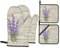 Lavendel Blumen Elegante Postkarte Vintage Ofenhandschuhe und Topflappen Sets von 4 Hoch Hitzebeständige Ofenhandschuhe mit Ofenhandschuhen und heißen Pads Topflappen für Küche Kochen BBQ rutschfeste