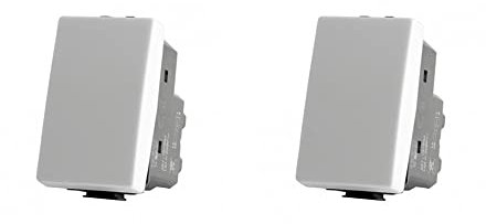 Vetrineinrete® Kit 2 deviatore bipolare compatibile con matix interruttore pulsante 2p 16a 250v