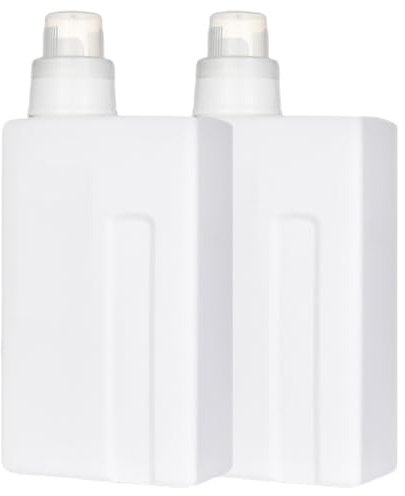 Zerodeko Laundry Powder Dispenser, Pe Leak-Proof Refillable Bottle, Liquid Storage Container Lotion Bottle for Shower Gel, Detergent, 2PCS