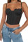 Dealmore Women's Bustier Corset, Black, Medium