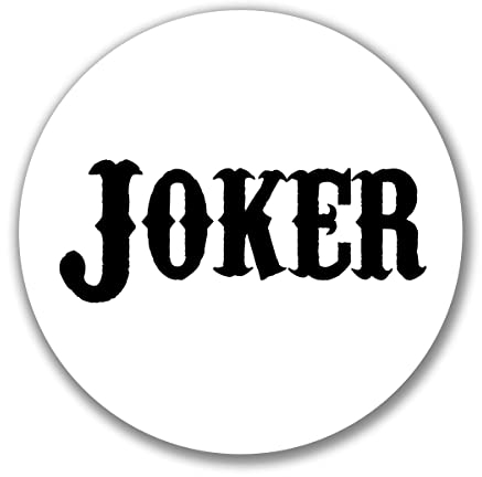 Huuraa Aufkleber Joker Schriftzug Geschenk 10cm Sticker Joker Geschenkidee